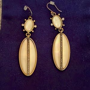 Lucky Brand pearl inlay earrings
